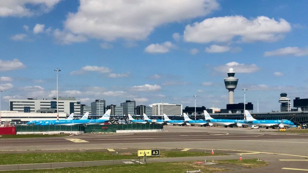 Hub KLM à l'aéroport de Schiphol
