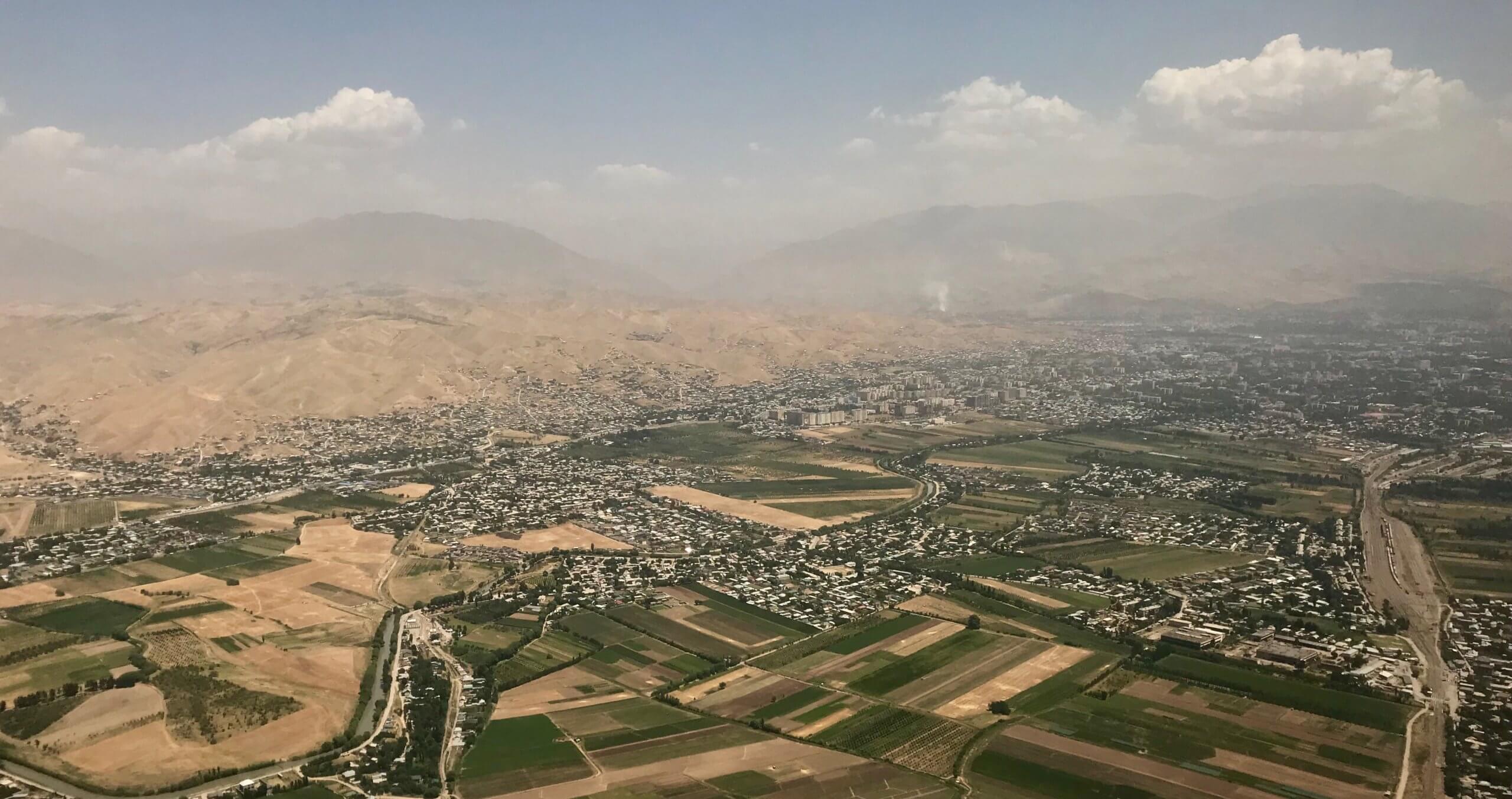 Aerial view of Dushanbe