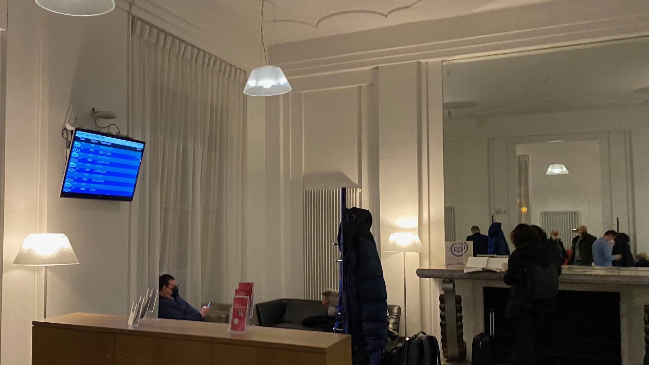 Grand Voyageur lounge at Gare de l'Est in Paris