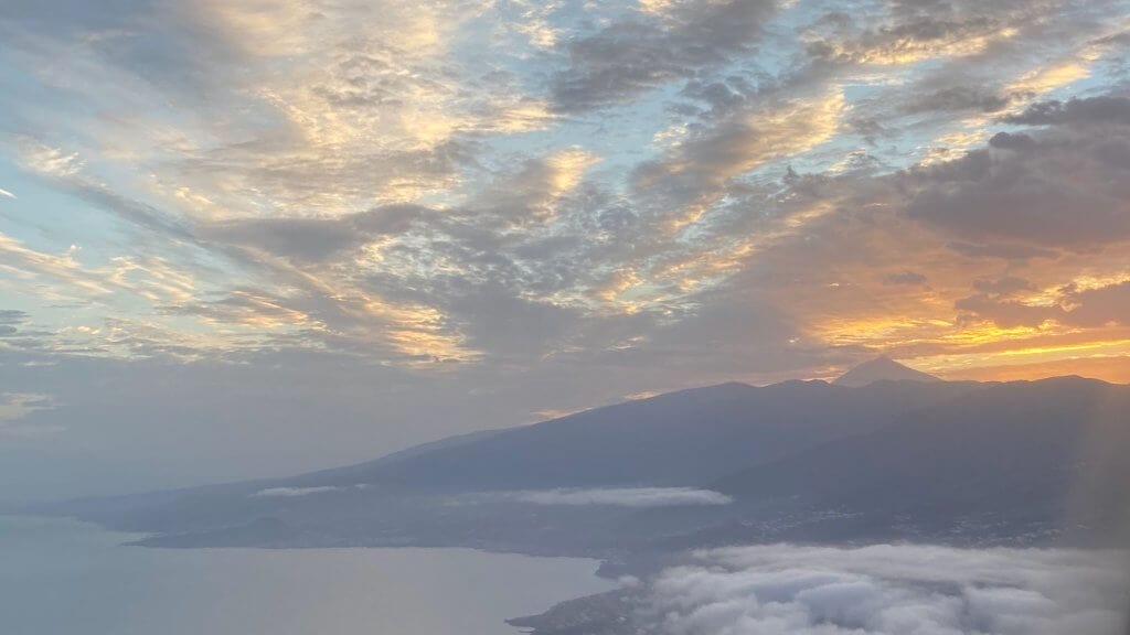 Vue avant atterrissage Tenerife nord