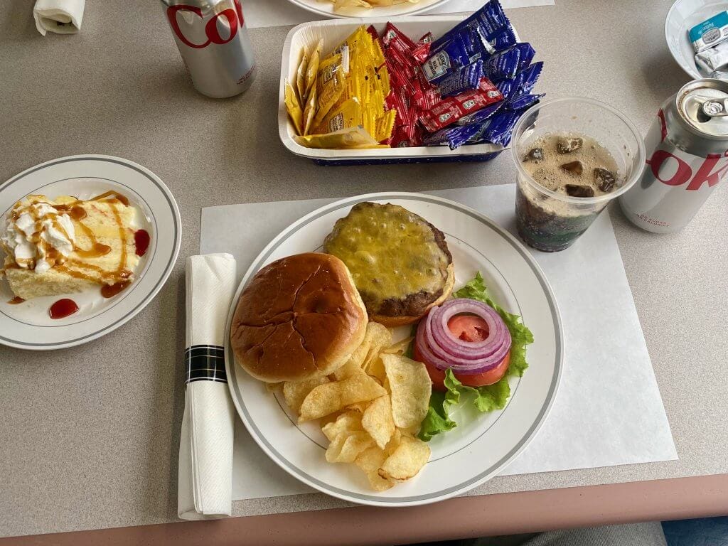 Déjeuner à bord d'Amtrak