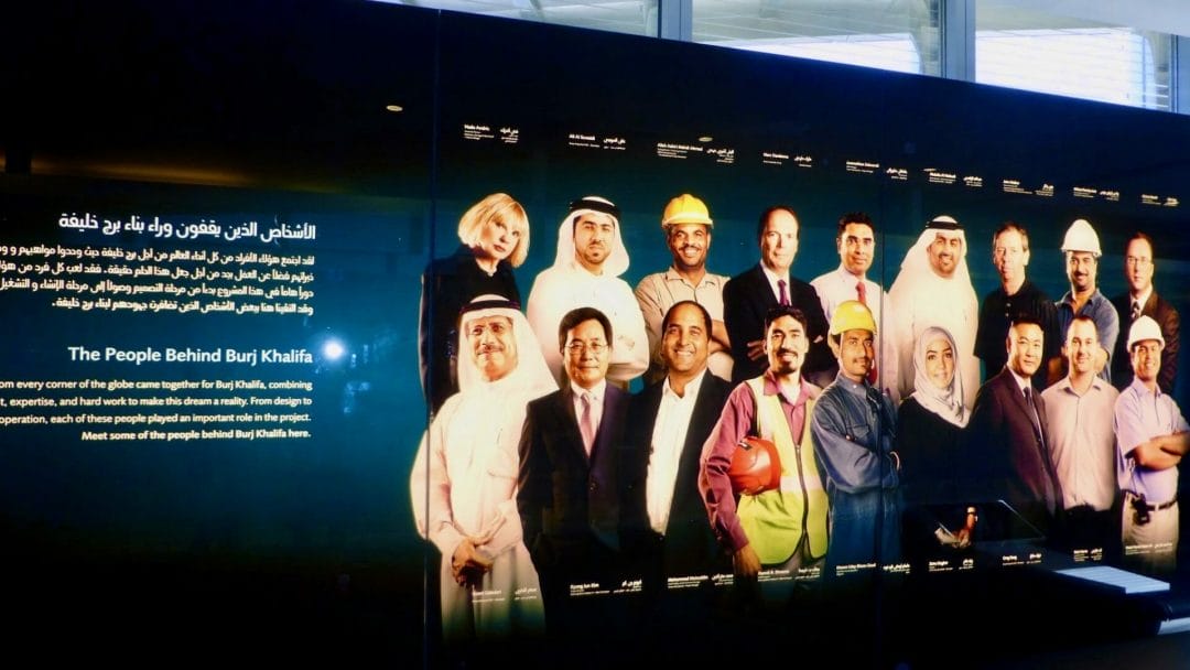 People behind Burj Khalifa