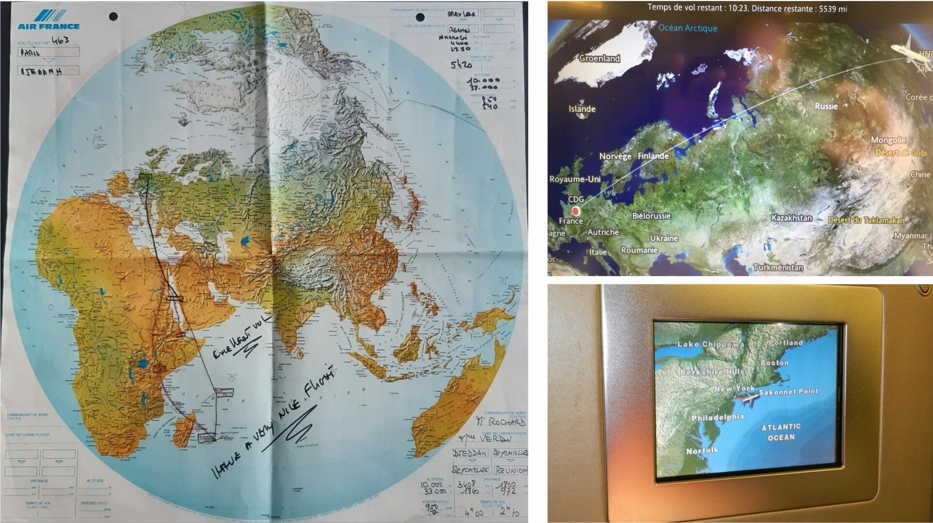 Cartes localisation trajet vol AF