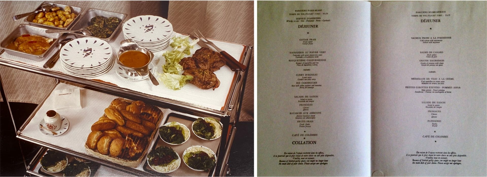 Menu Première CDG MIA MEX