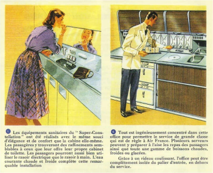 Pub Air France sur les services Super Constellation