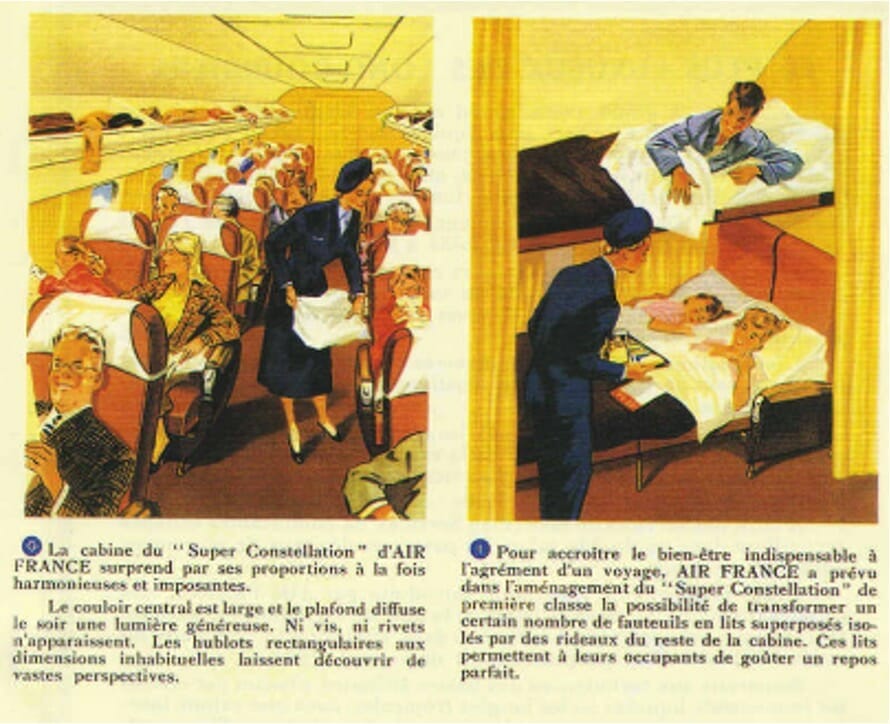 Pub Air France sur les services Super Constellation