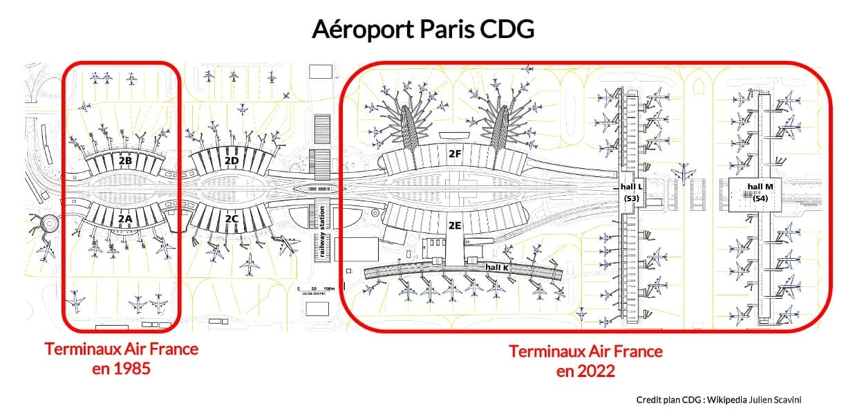 Plan aéroport CDG