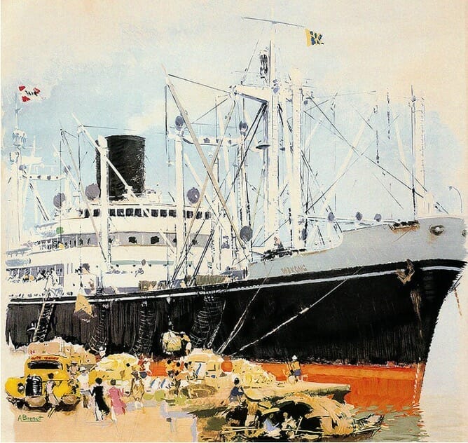 Journey from Marseille to Tahiti in 1951