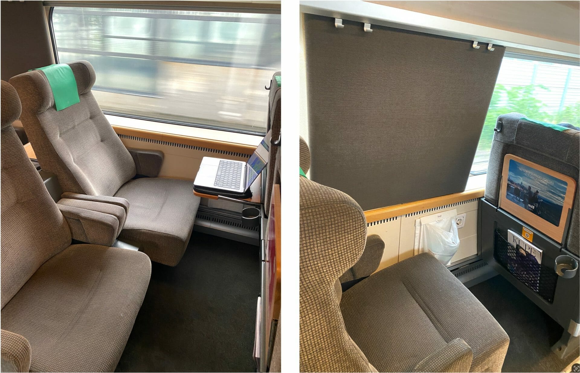 Fauteuil 1ere classe à bord du X2000