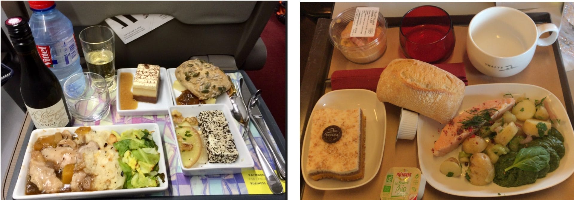 Repas Eurostar et Thalys