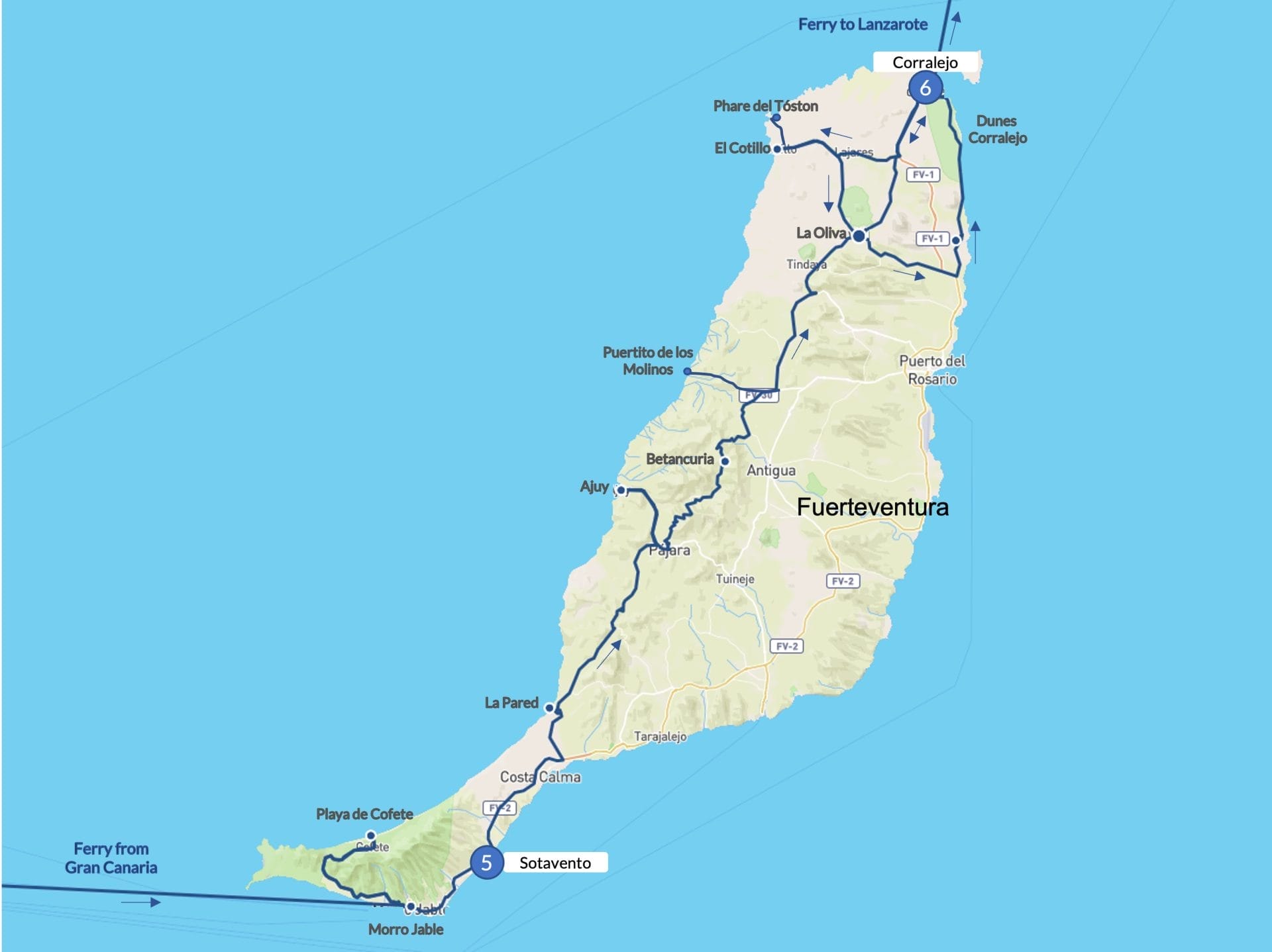 Fuerteventura map