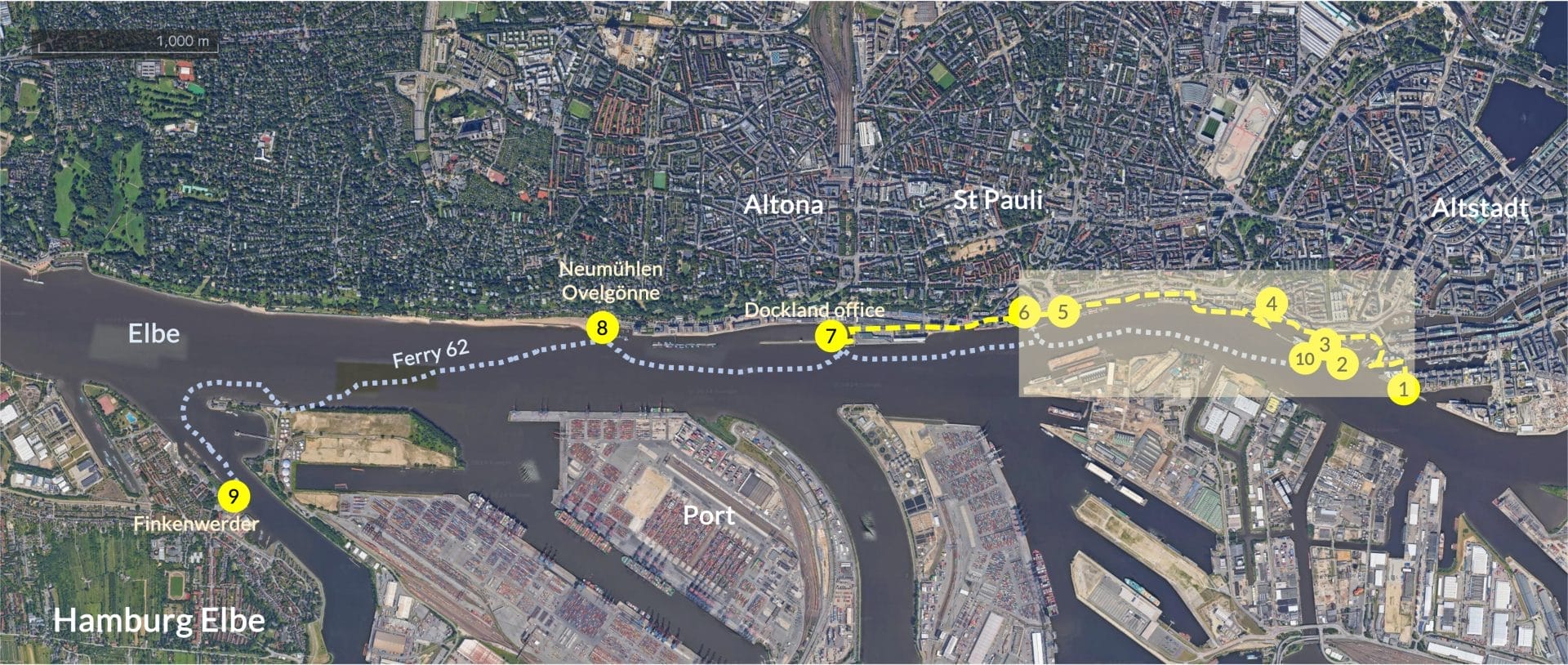 Balade le long de l'Elbe à Hambourg