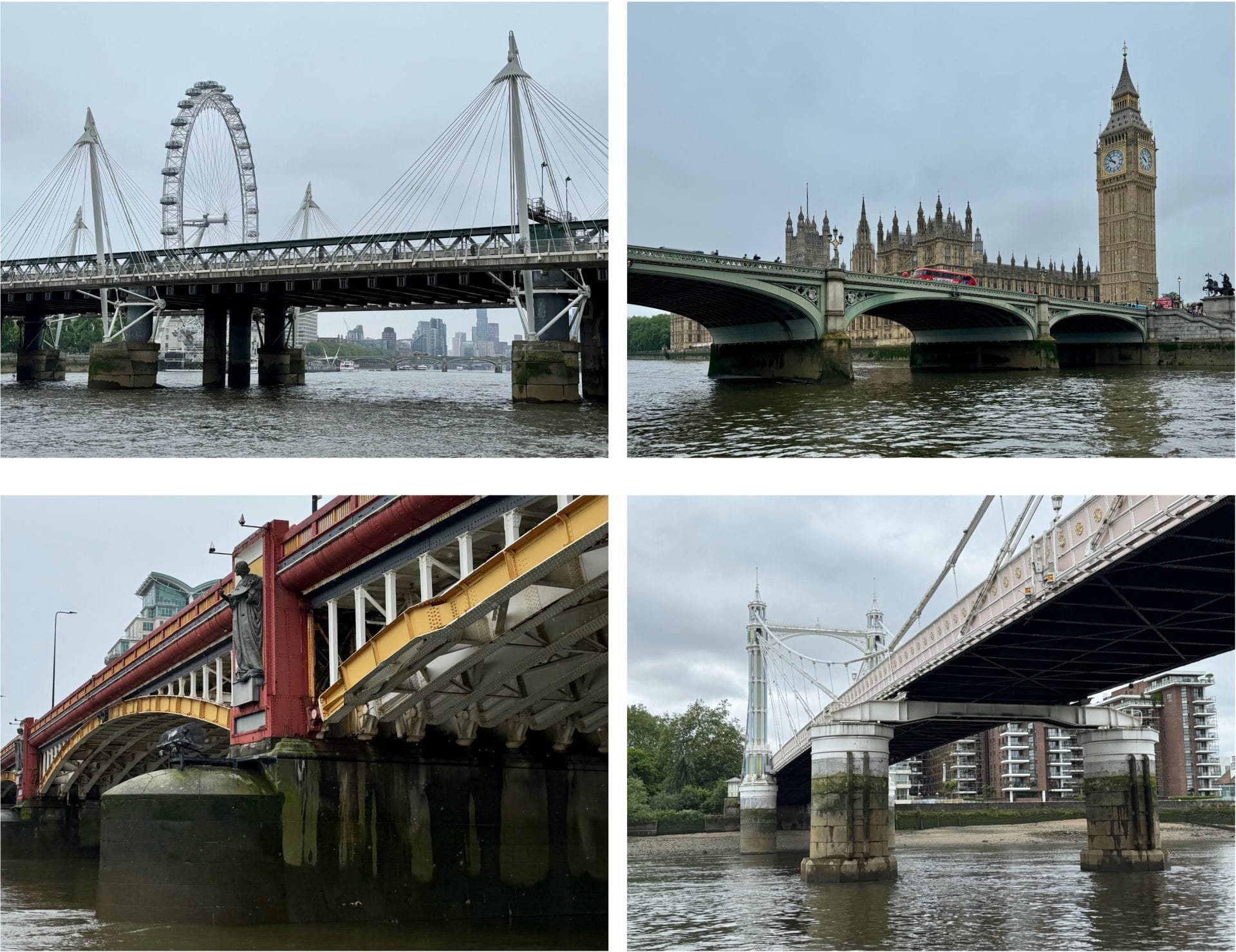 Bridges over the Thames in London