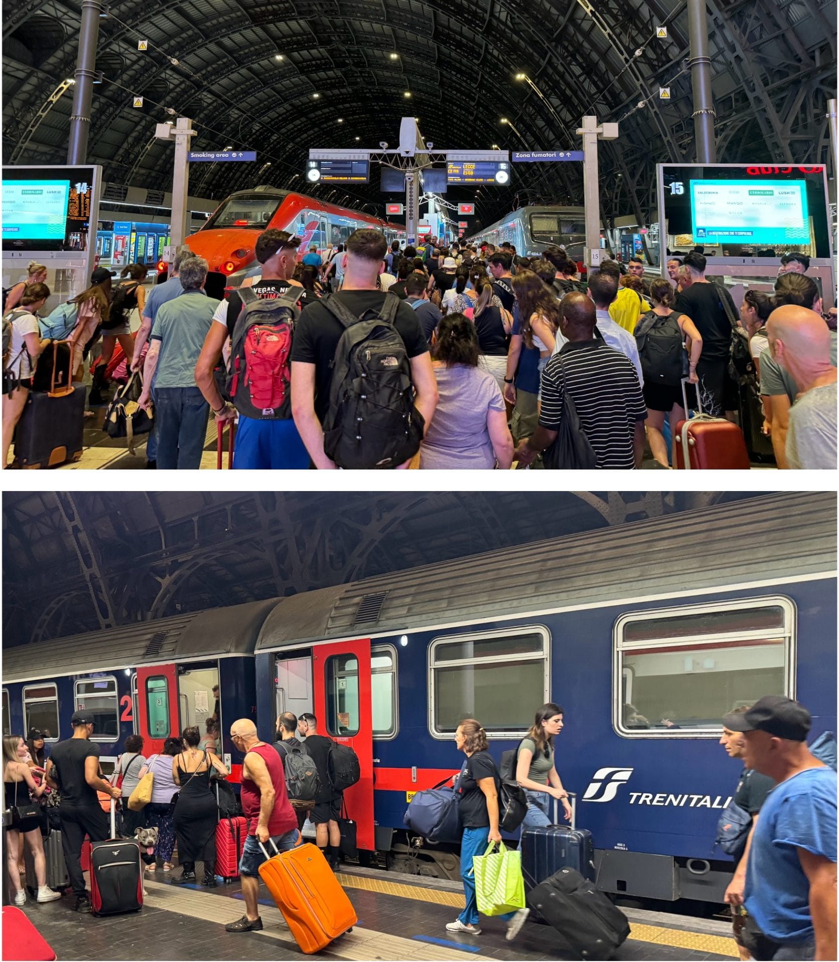 Embarquement Milan Lecce