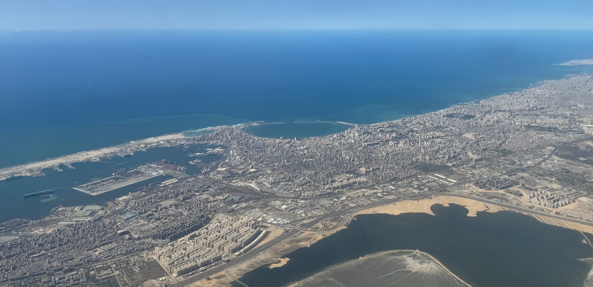 Alexandrie vue d'avion