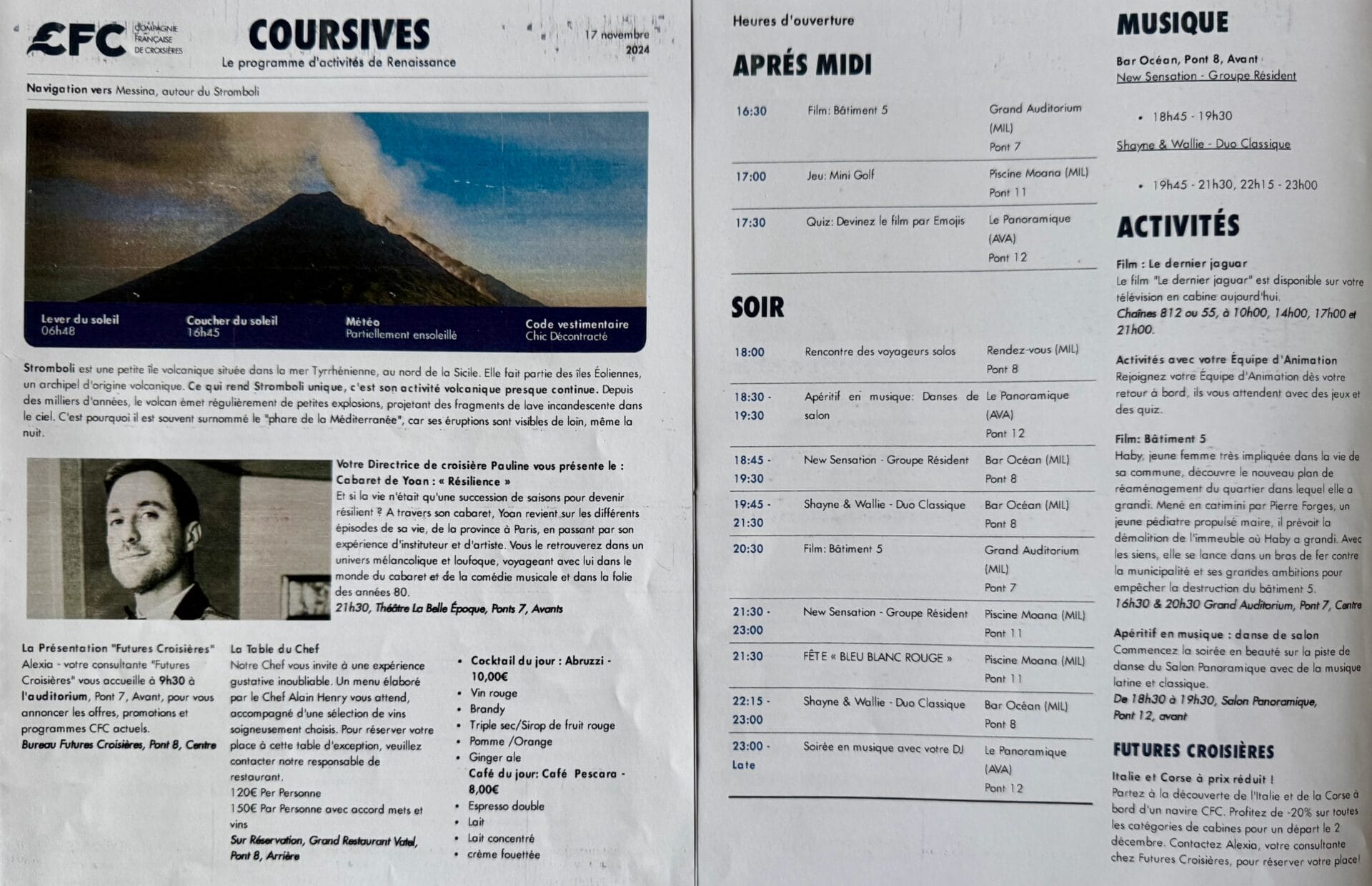 Programme quotidien Renaissance