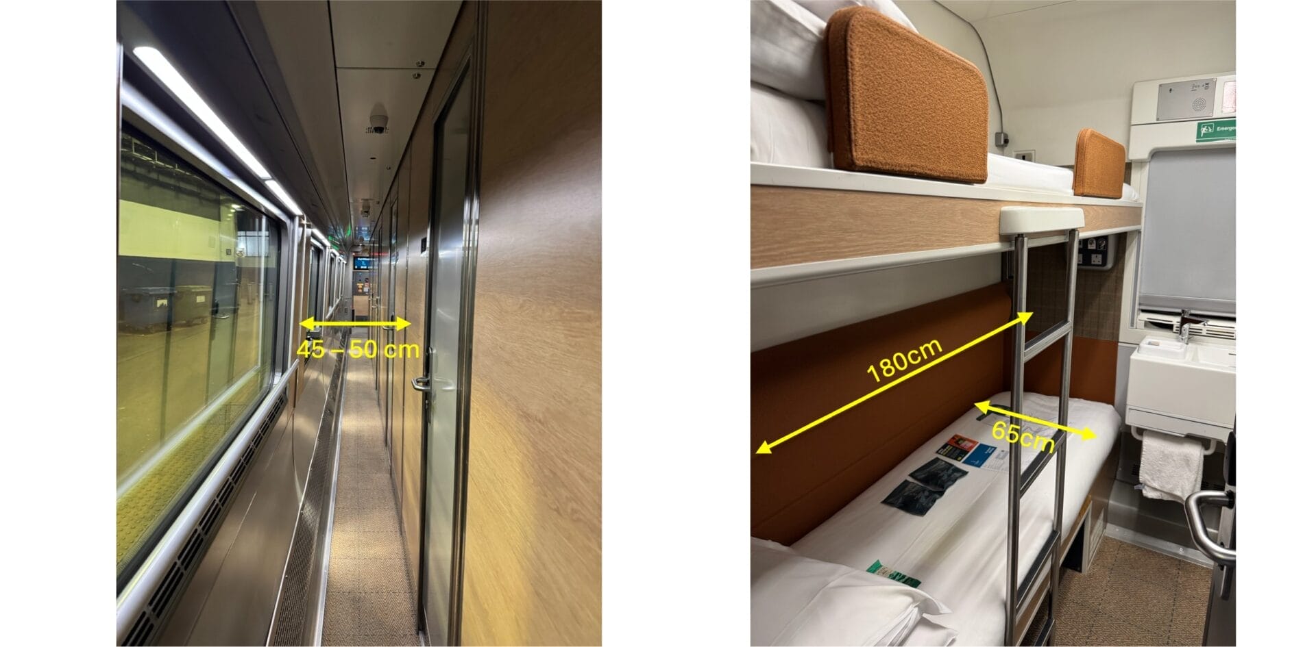 Caledonian Sleeper train size