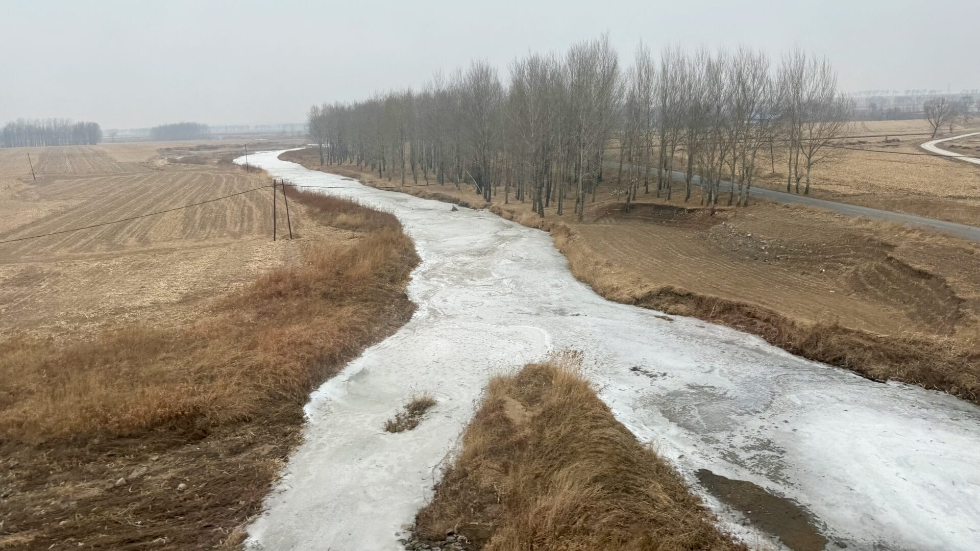 Rivière gelée Chine nord est