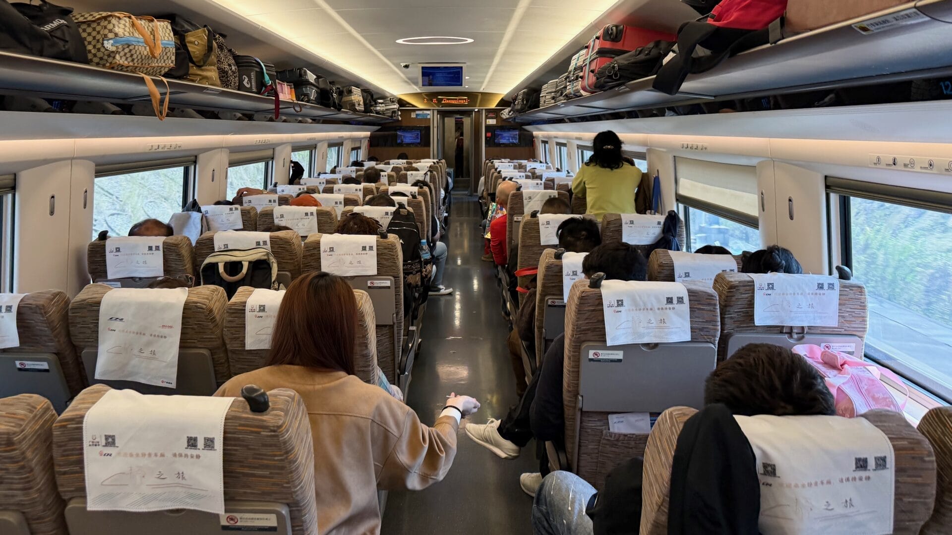 Seconde classe TGV chinois